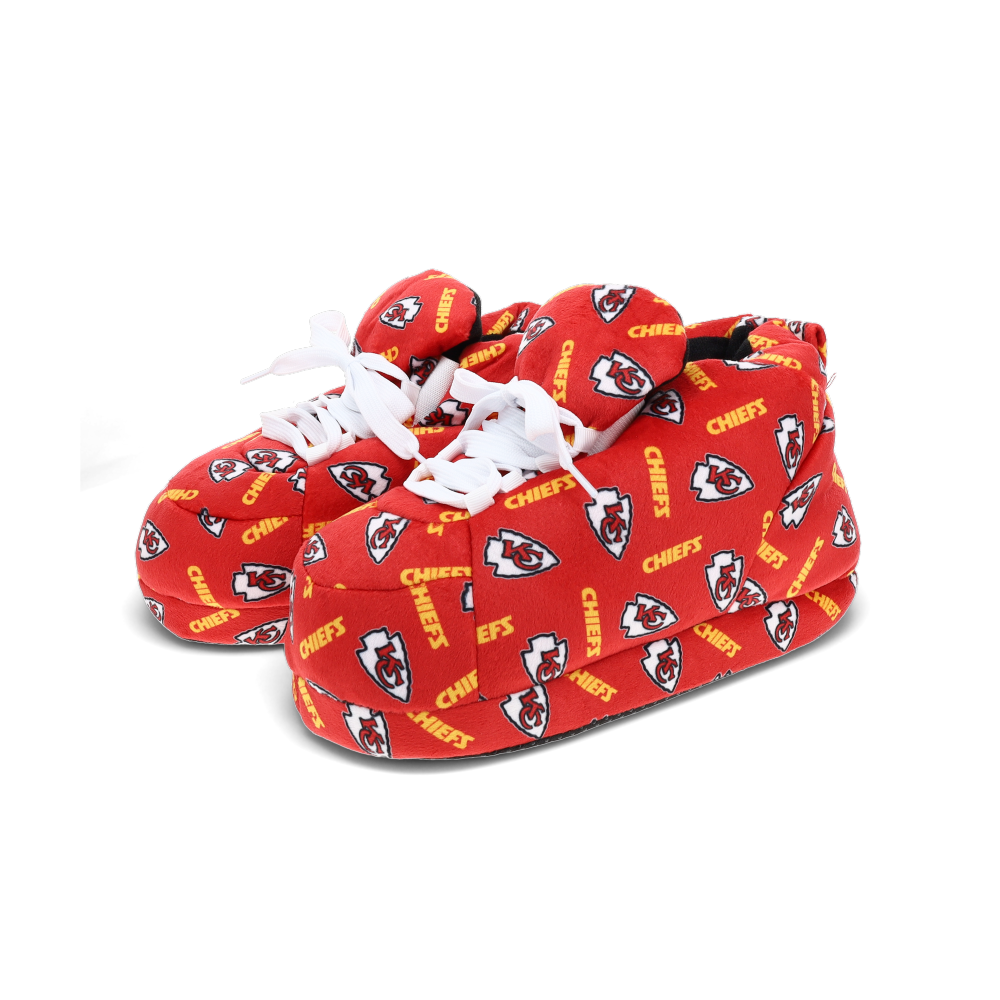 Kansas City Chiefs Slippers  Kansas City Chiefs House Slippers – HappyFeet  Slippers